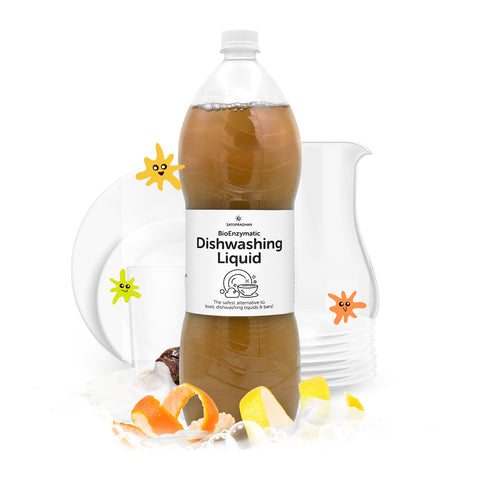 Natural Dishwashing Liquid- Choose from 750 ml or 1.9L- Organic Dish Soap - Herbal Dishwash Liquid for Sensitive Hands - Herbal & Skin-Friendly - Hypoallergenic, Safest & Bio Cleaner