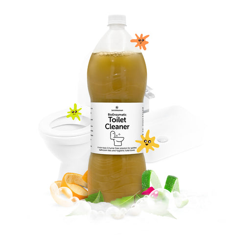 Non-Toxic Toilet Cleaner- Choose from 750ml or 1.9L - Enzyme Based Toilet Bowl Cleaner - Fume-Free, Eco-Friendly & Biodegradable Bathroom Cleaner - Non-Bleach & Non-Chlorine Concentrate - Tough Stain Remover & Tile Descaler