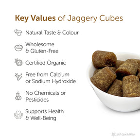 The jaggey cones are certified-organic, gives natural caramel like taste and supports health & well-being