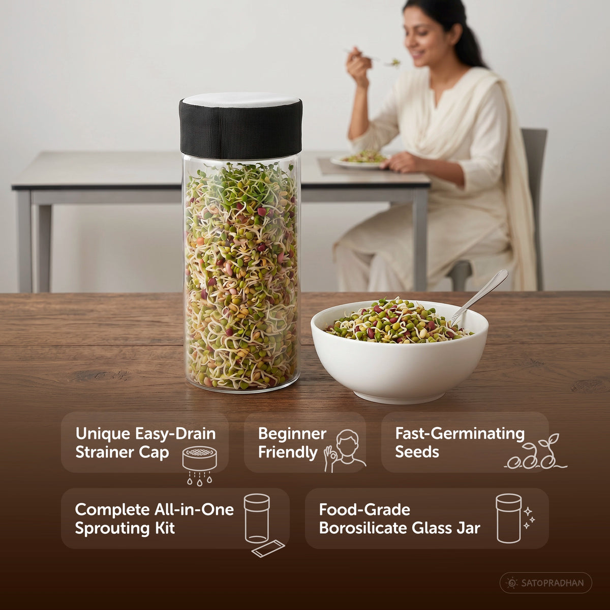 Main Features of Sprouting Jar Kit