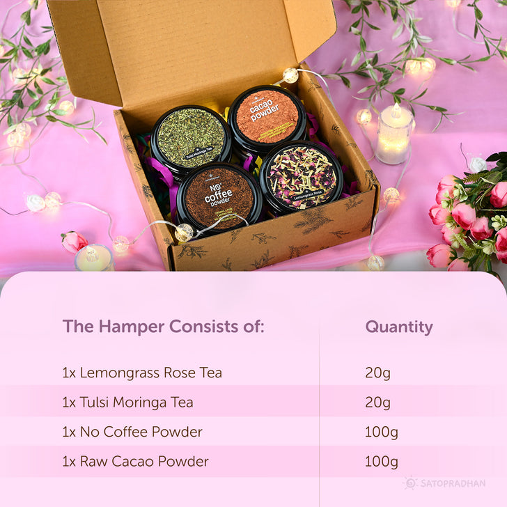Tea Coffee Alternates | Healthy Substitutes | Organic & Caffeine-free - A Satvic Gift Hamper