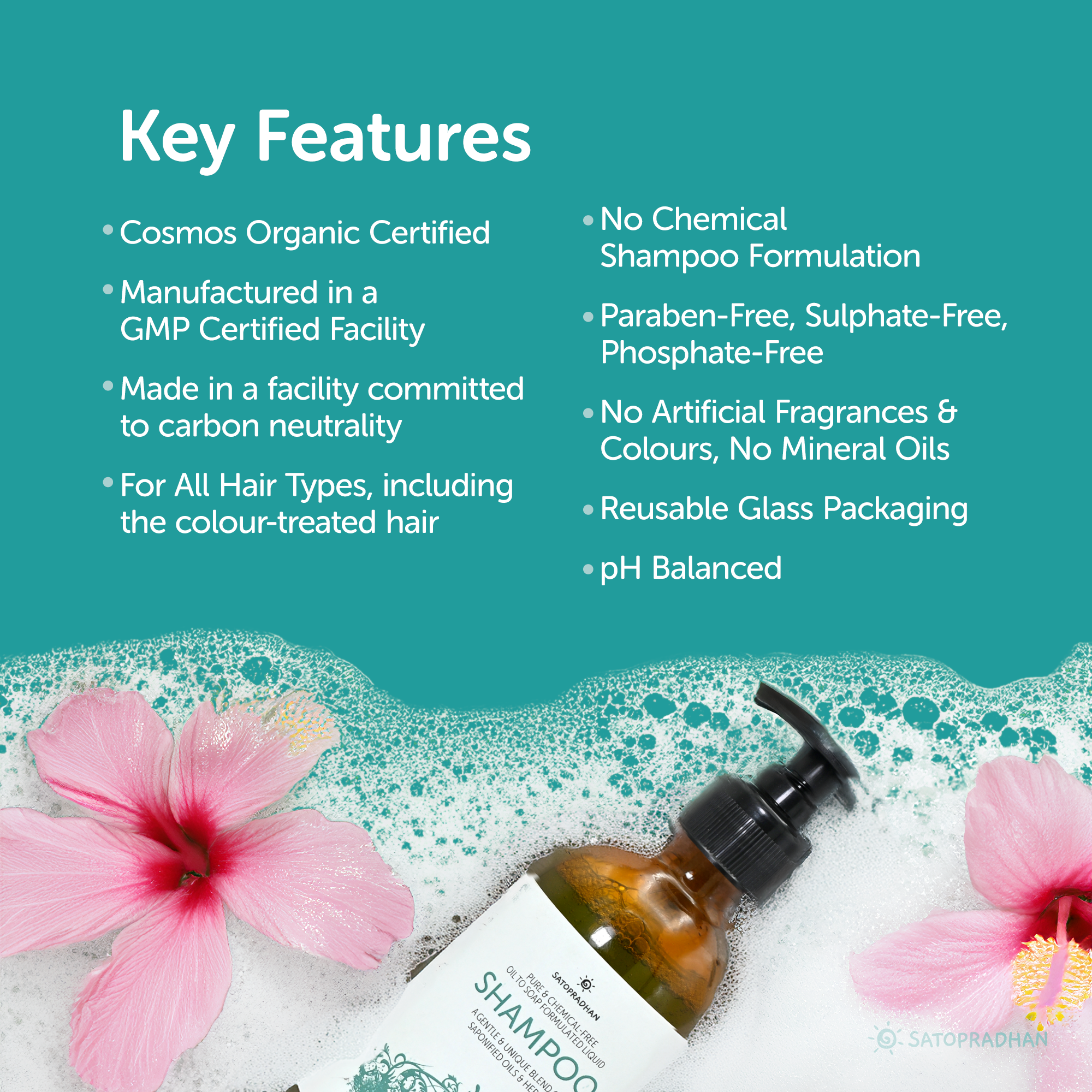 Saponified Rosemary Shampoo - 200ml or 750ml - Oil to Soap Formulated - Mild Natural Shampoo - Herbal, Vegan & Eco-friendly - For All Hair Types - Sulphate & Paraben-free Shampoo Liquid - Combats Dandruff & Hairfall - sodium lauryl sulfate free shampoo