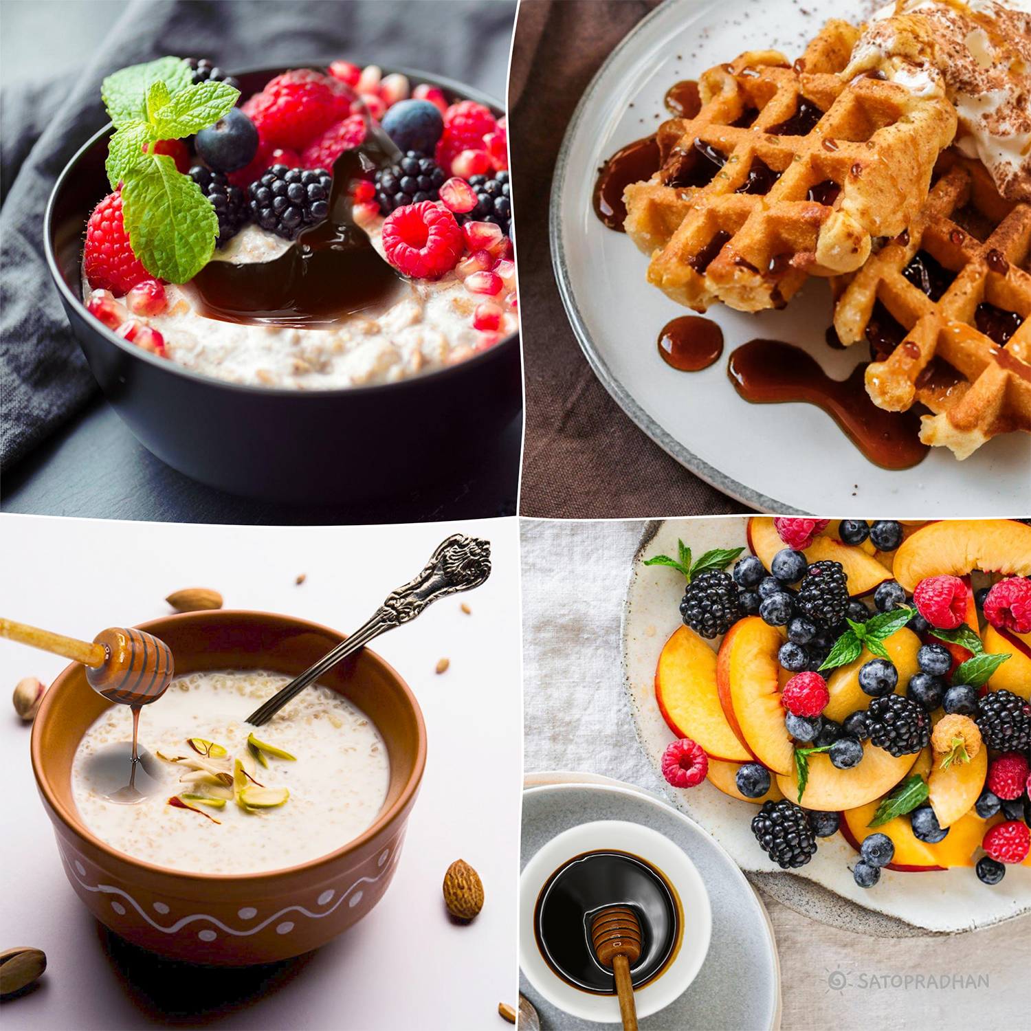 use in breakfast meals, use in drinks, use in fruits charts and healthy snacks
