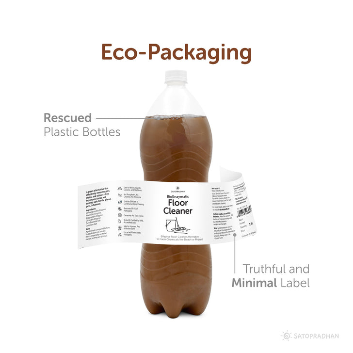 Eco-friendly floor cleaner, 750ml and 1.9L, made with herbal bio enzymes, organic, non-toxic, pet-friendly, and plant-based surface cleaner for safe home cleaning