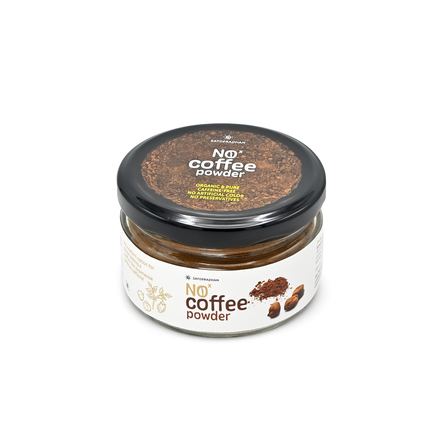 non caffeinated coffee powder medium packaging