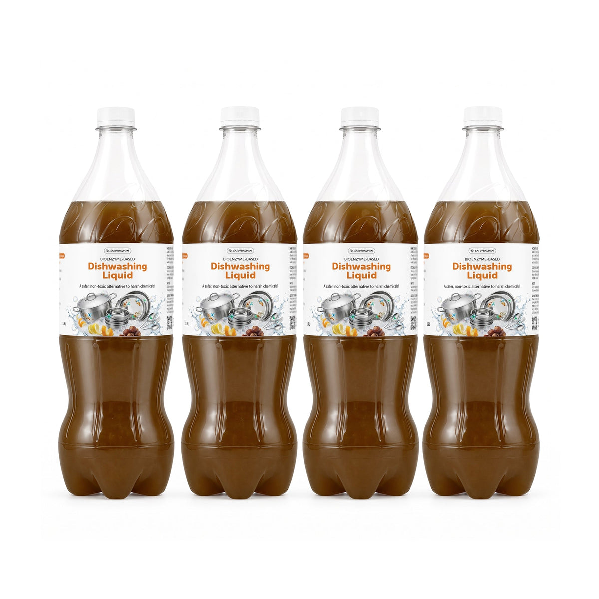 Bio-Enzyme Dishwash Liquid Bundle (4 × 1.9 L) - Satopradhan