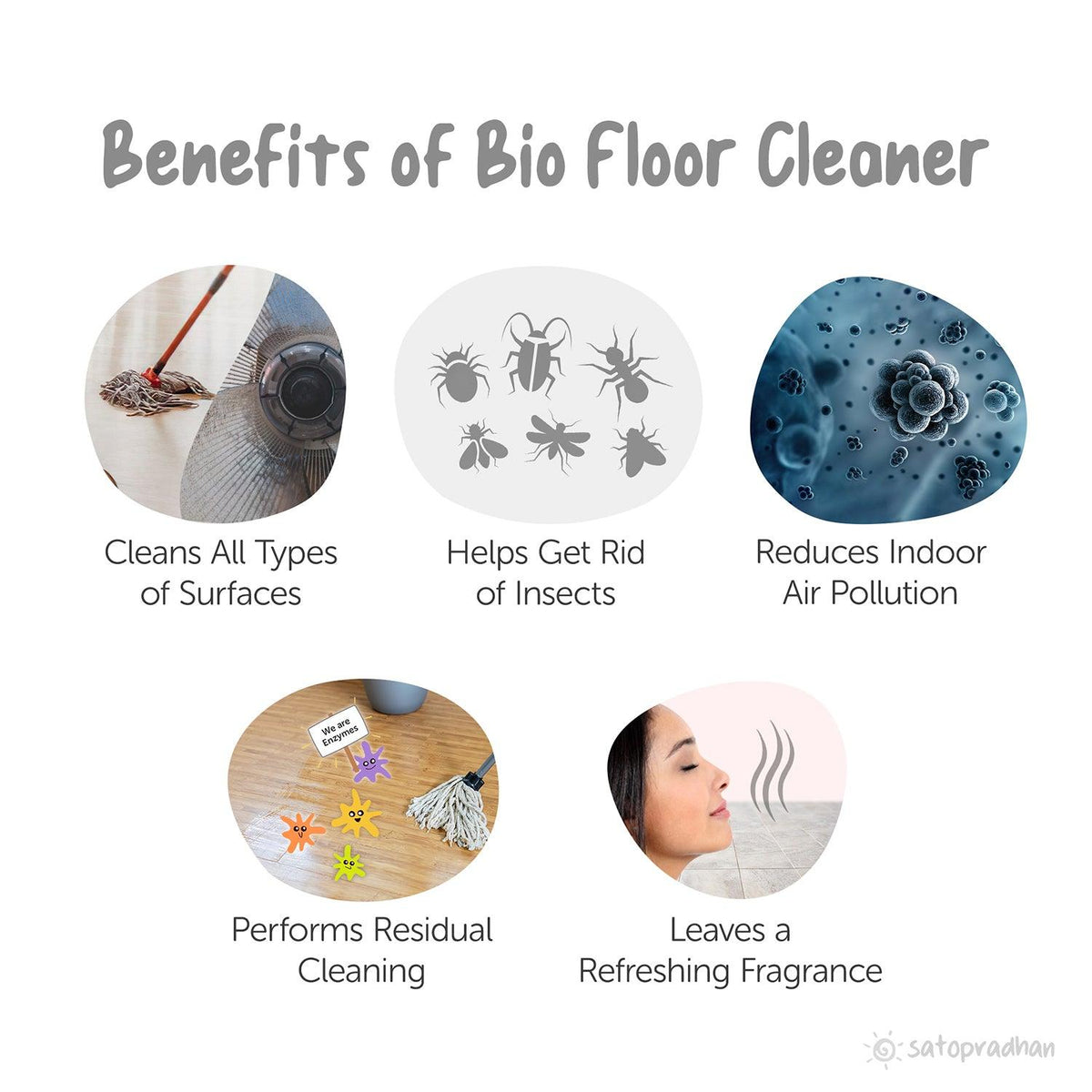 Eco Friendly Floor Cleaner 700ml & 1.9kg | Bio Enzyme Floor Cleaner | Pet Friendly - Satopradhan