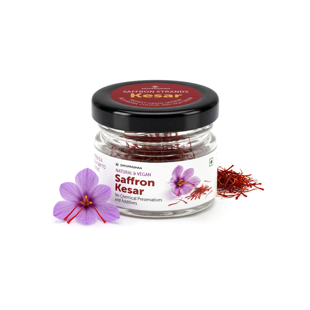 Kashmiri Saffron Strands 1g - Kesar - Organic & Pure without Adulteration - Satopradhan
