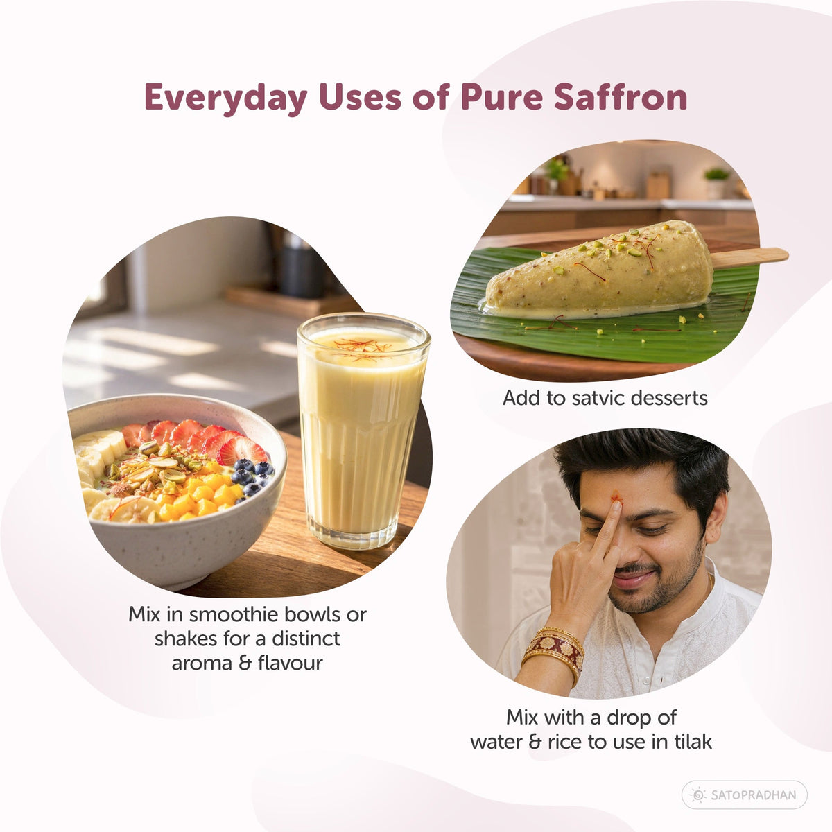 Kashmiri Saffron Strands 1g - Kesar - Organic & Pure without Adulteration - Satopradhan