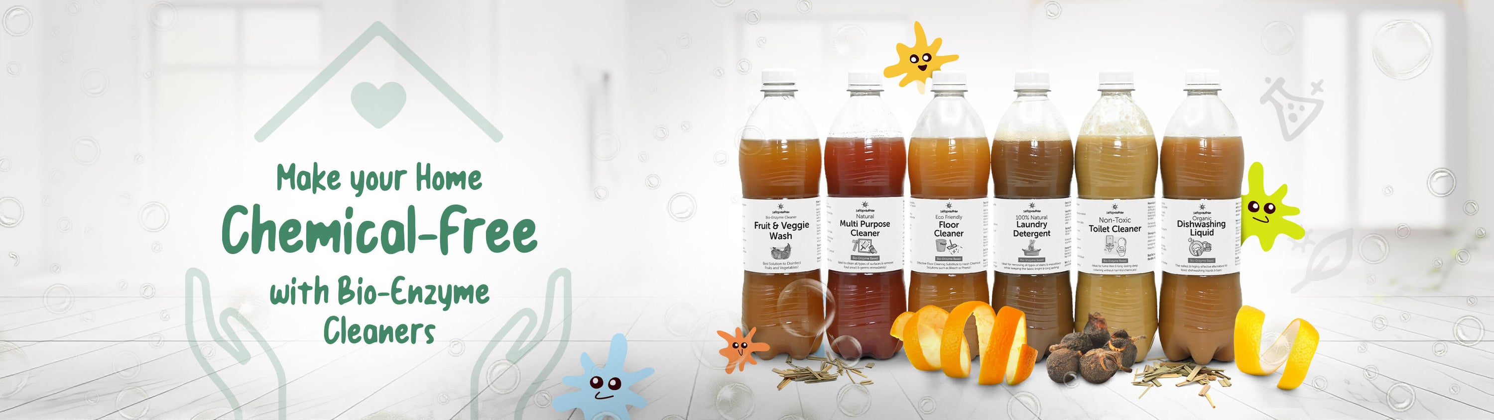 organic chemical free bio enzyme based chemical free cleaners