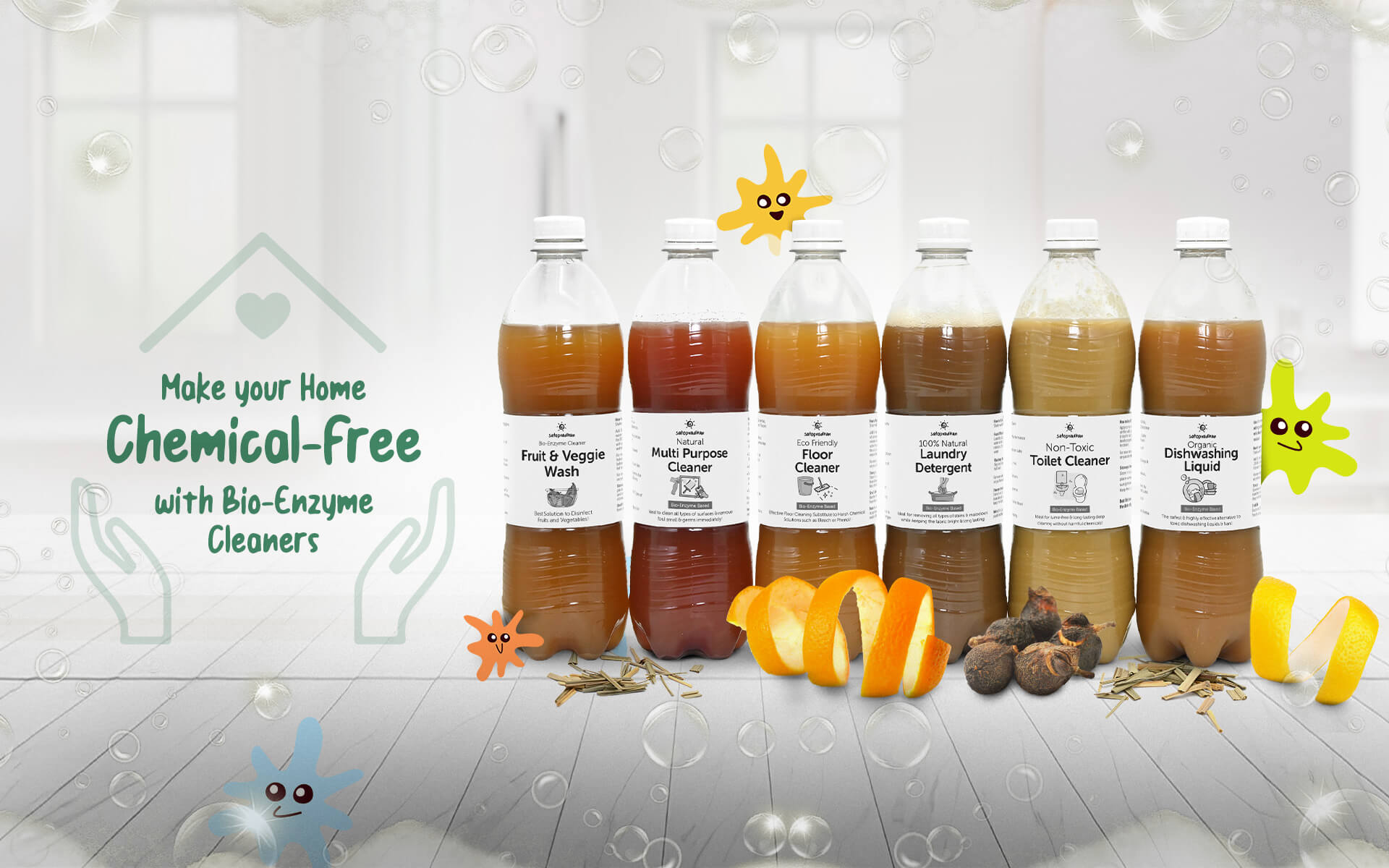 organic chemical free bio enzyme based chemical free cleaners