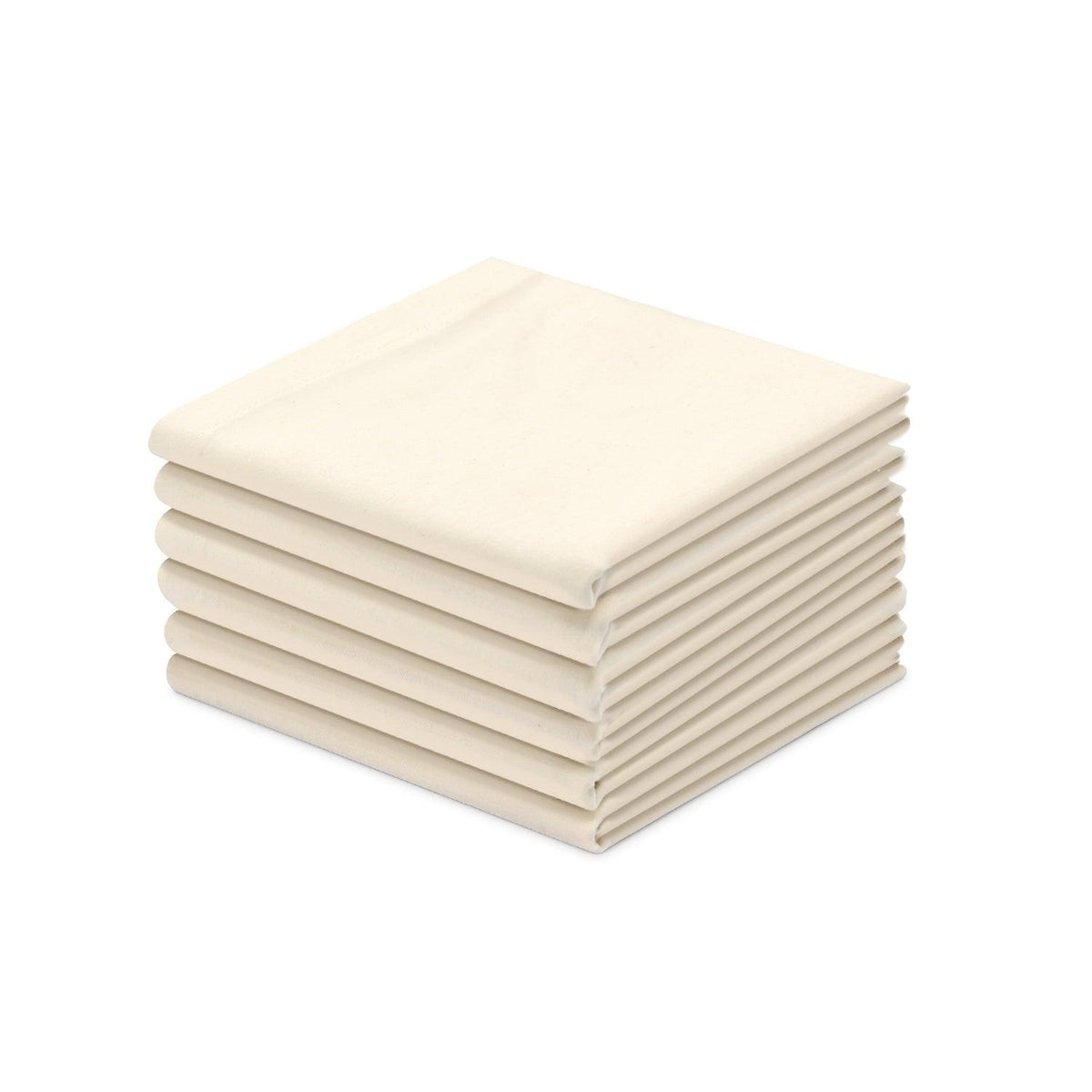 Organic Cotton Handkerchief for Men - 17"x17.5” Large - Set of 6 Soft Men’s Hankies - Cream White Colour - Pure, High-Quality Cloth - Eco-Friendly & Sweat Absorbent Handkerchiefs - Perfect Sustainable Gift - Satopradhan
