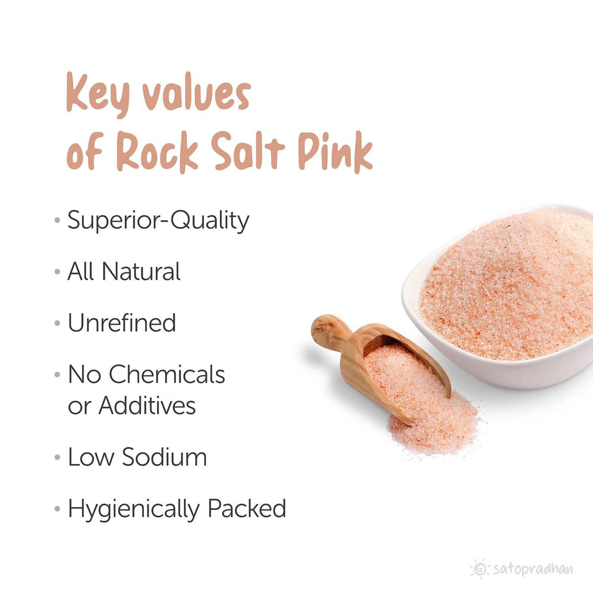 Pink Rock Salt 2.4Kg - 100% Natural & Pure Himalayan Gulabi Sendha Namak - Unadulterated - Satopradhan