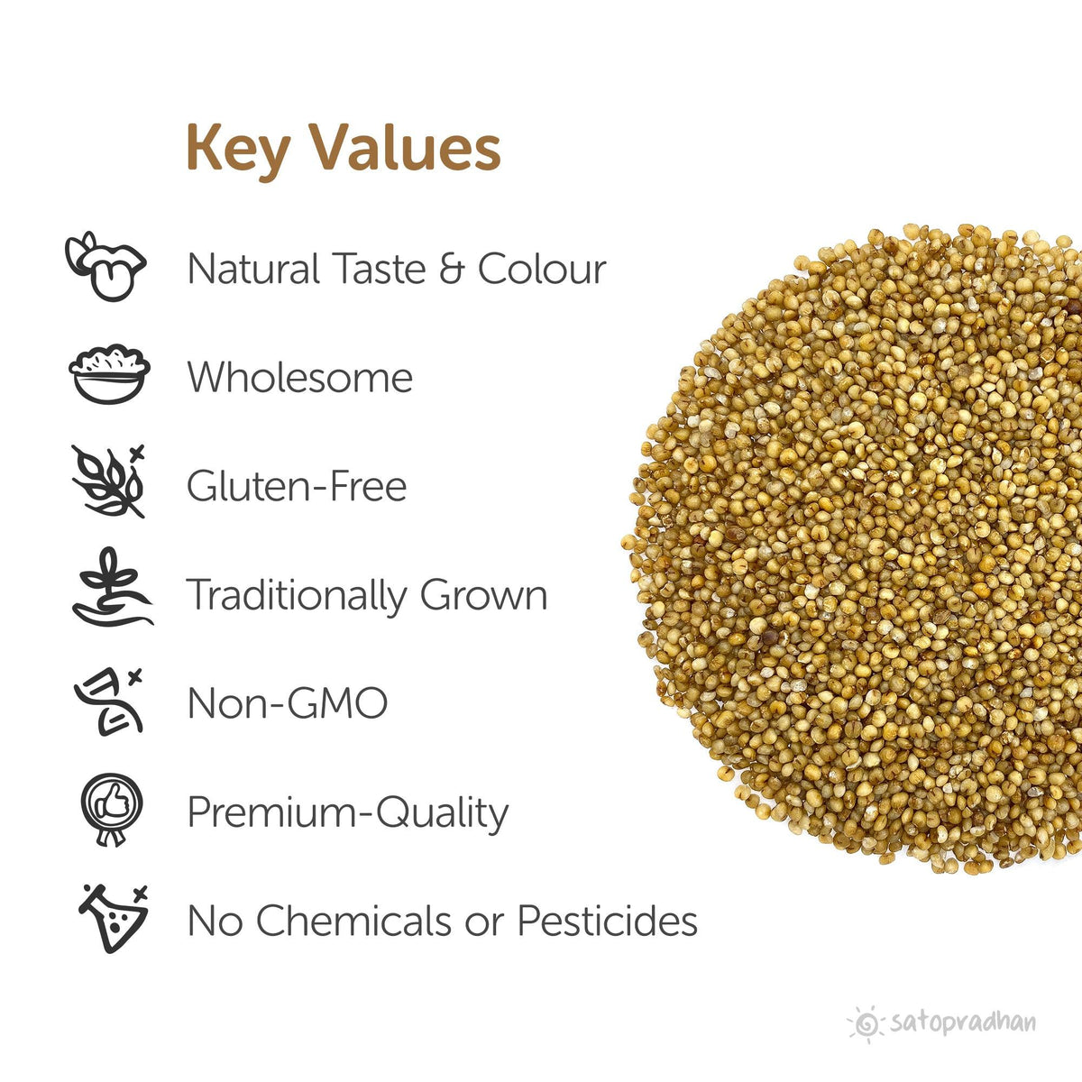 Kodo Millet - Kodra 800g- Natural, Organic & Unpolished - Gluten free and Wholesome Grain without Additives - Satopradhan