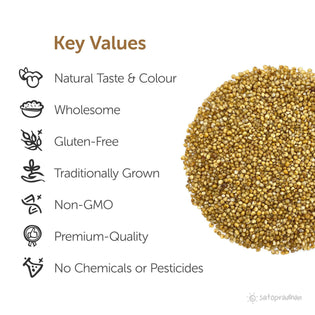 Kodo Millet - Kodra 800g- Natural, Organic & Unpolished - Gluten free and Wholesome Grain without Additives - Satopradhan