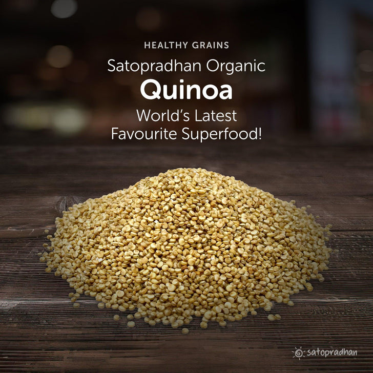 Quinoa White - Organic & Wholesome 800g-Saponin free - Premium Quality Unrefined Grains without Preservatives - Satopradhan