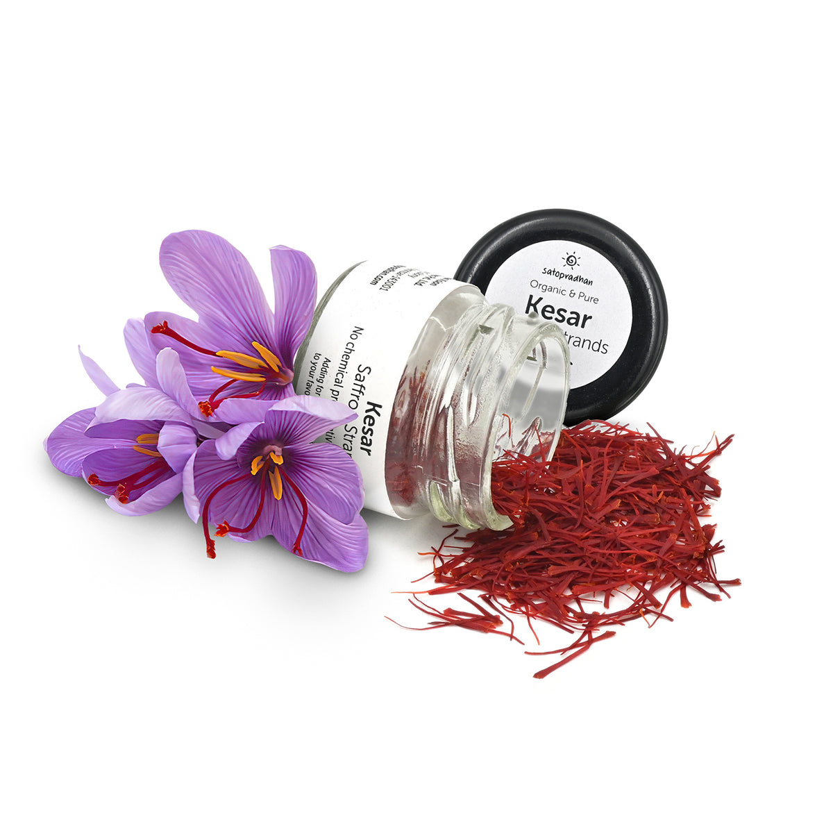 Persian/Iranian Saffron Strands 1g - Kesar - Organic & Pure without Adulteration, Satopradhan
