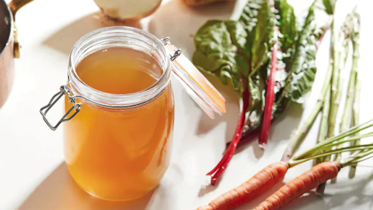 finely separate vegetable stock