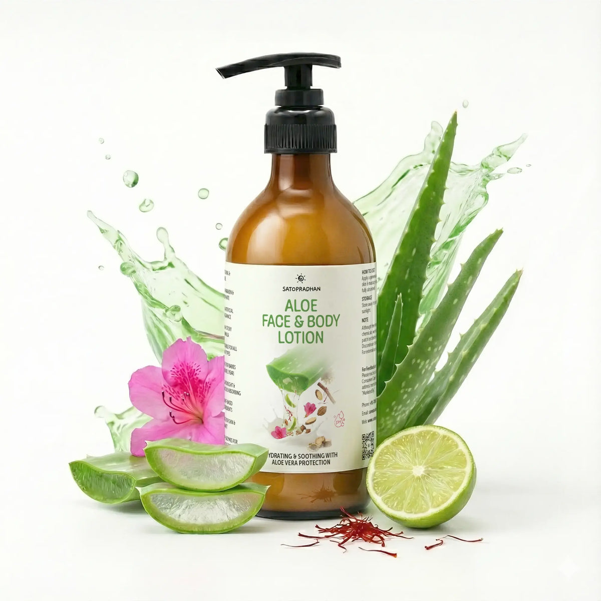 Aloe Face & Body Lotion 200ml - Lightweight & Non Sticky Moisturiser - Face & Body Cream - Natural, Pure & Vegan - Non- Toxic Face Lotion - Plant-Based Moisturizer