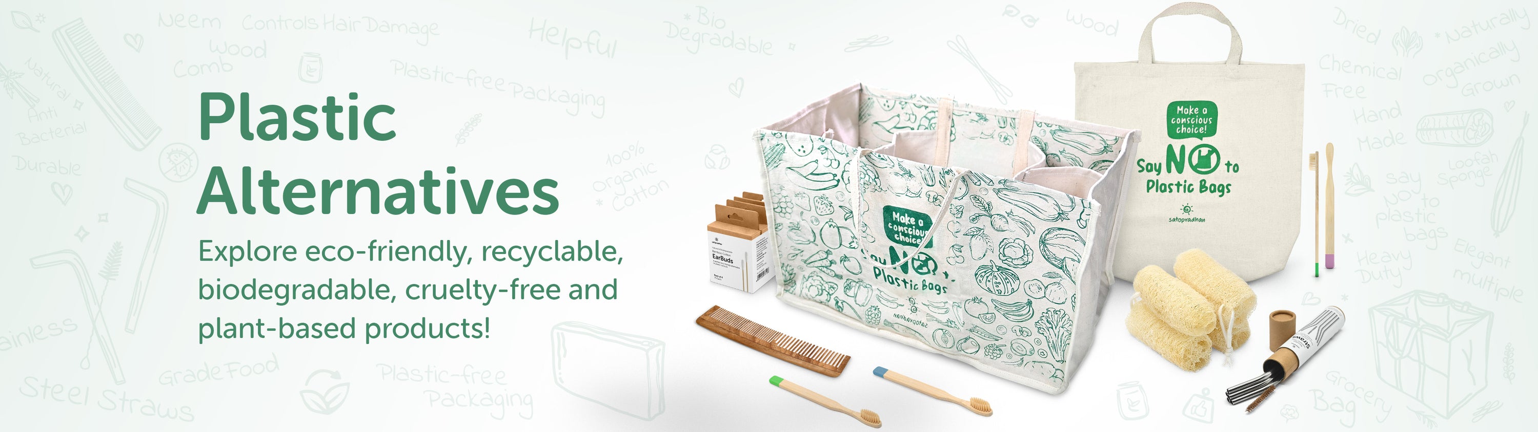 eco friendly, recyclable, biodegradable plastic alternatives