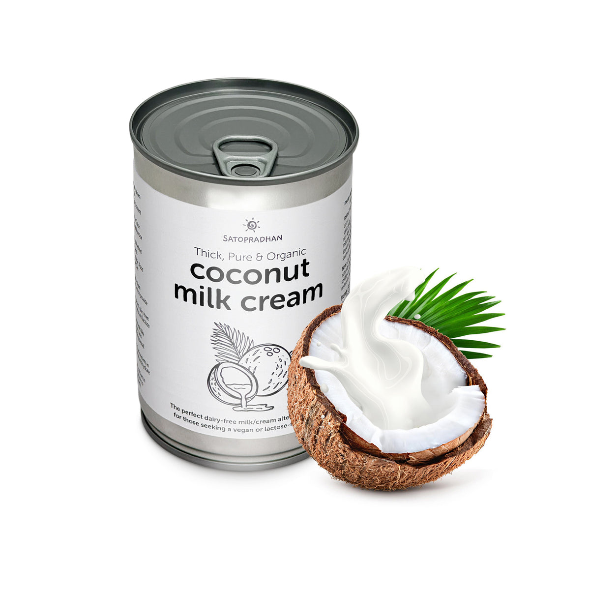 Key Features of Unsweetened Coconut Milk Cream 400ml - Pure & Organic Plant-Based Cream made from Southern Coconuts - No Added Sugar - No Additives - Dairy-Free - Lactose-Free - Vegan