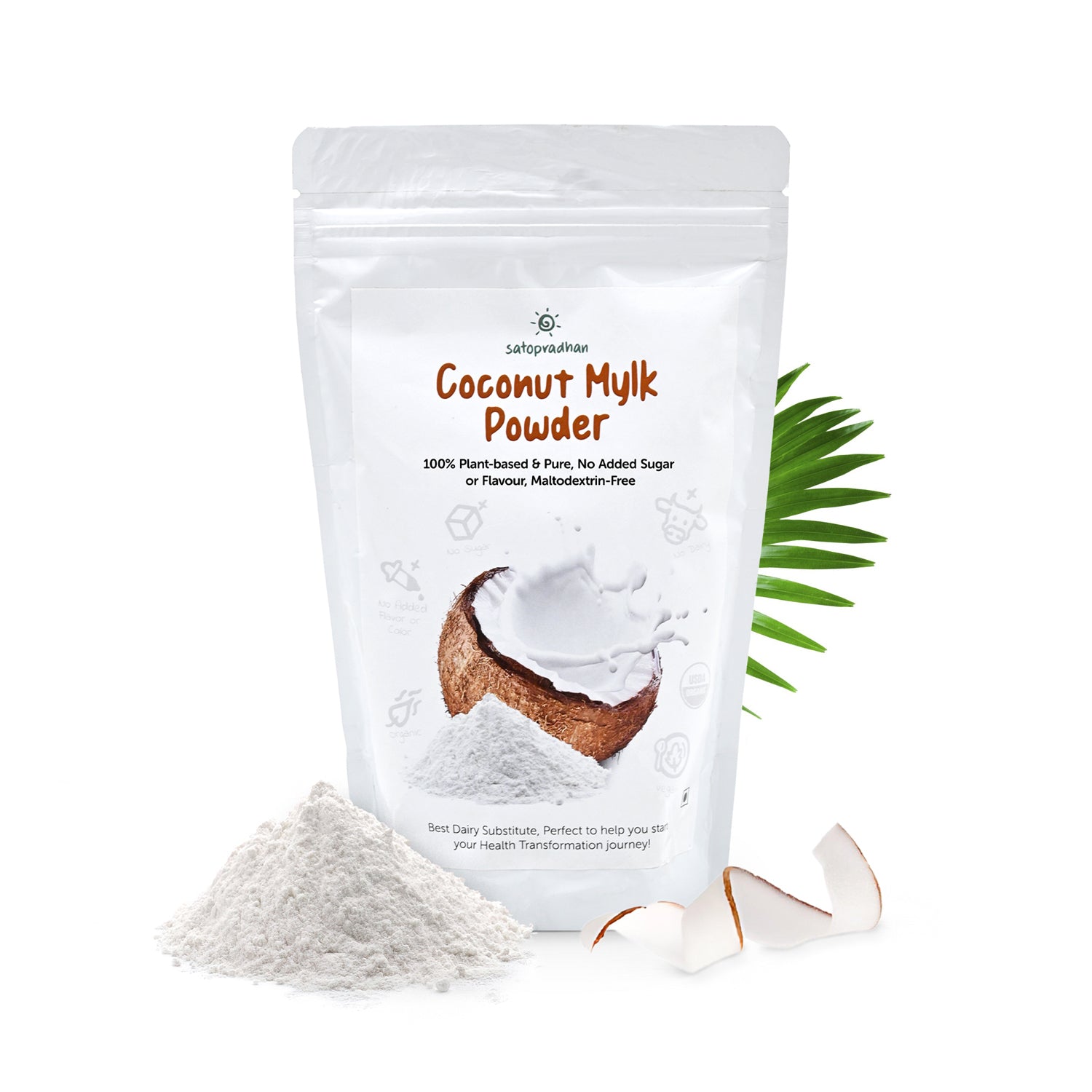 Coconut Mylk Powder 200g -100% Vegan & Pure | No Added Sugar or Flavour | Maltodextrin-Free.