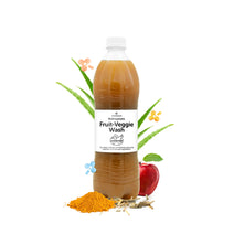 Herbal Fruit & Vegetable Wash 750ml - Organic, Natural Disinfectant with Tulsi & Moringa for pesticide removal and flavor restoration