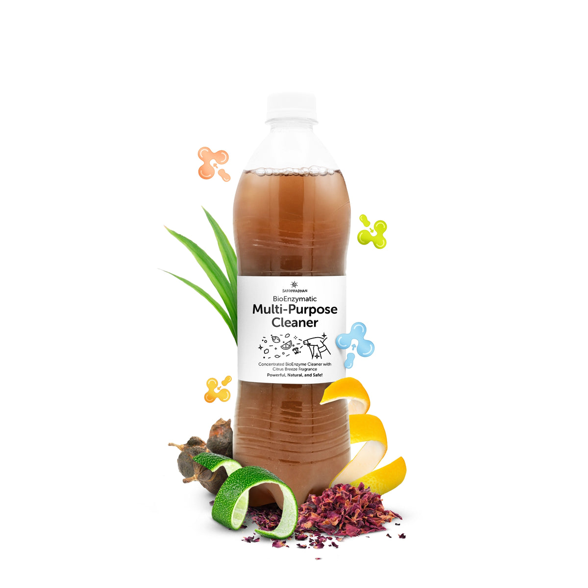 Natural Multi-Purpose Cleaner 750ml - Concentrated Cleaner for All Surfaces - Chemical-Free, Organic & Eco-Friendly- Non-Toxic & Helps Eliminate Harmful Bacteria