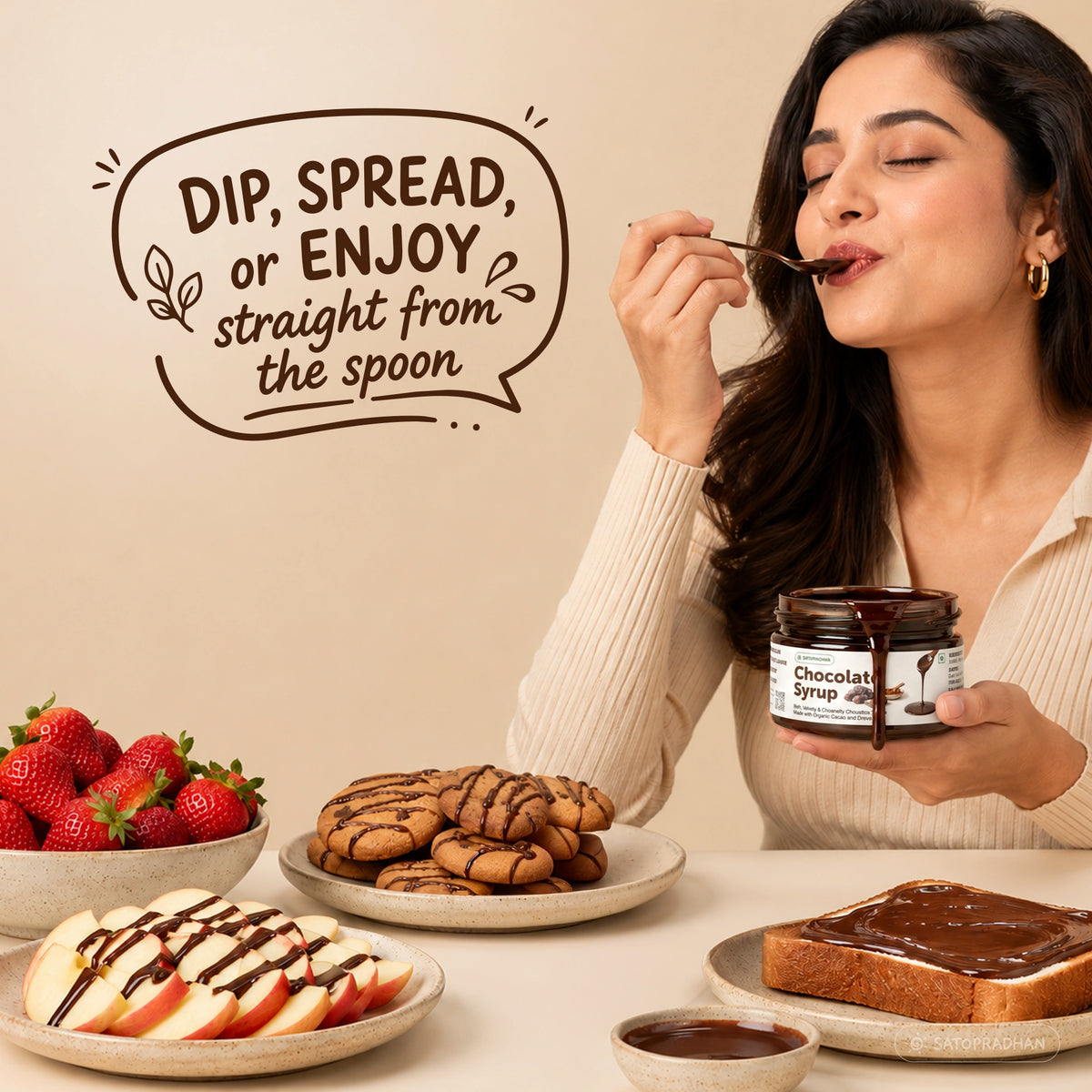 Organic Chocolate Syrup 200g | Date-Sweetened Chocolate Sauce with Real Cacao | No Refined Sugar, No Artificial Flavours