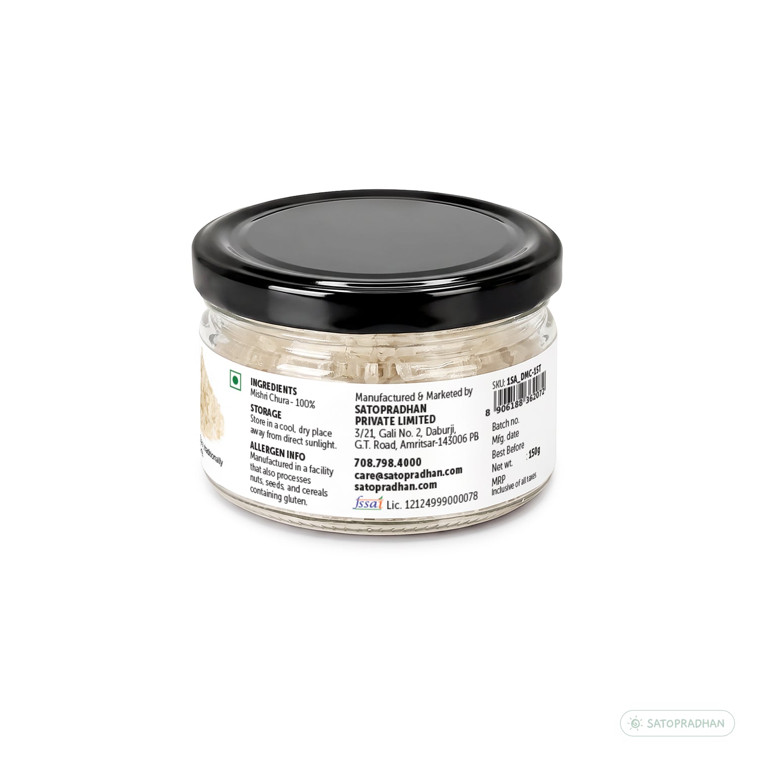 Brown Dhaga Mishri Chunks 150g – Rock Sugar Crystals - Unrefined, Chemical-Free Sweetener