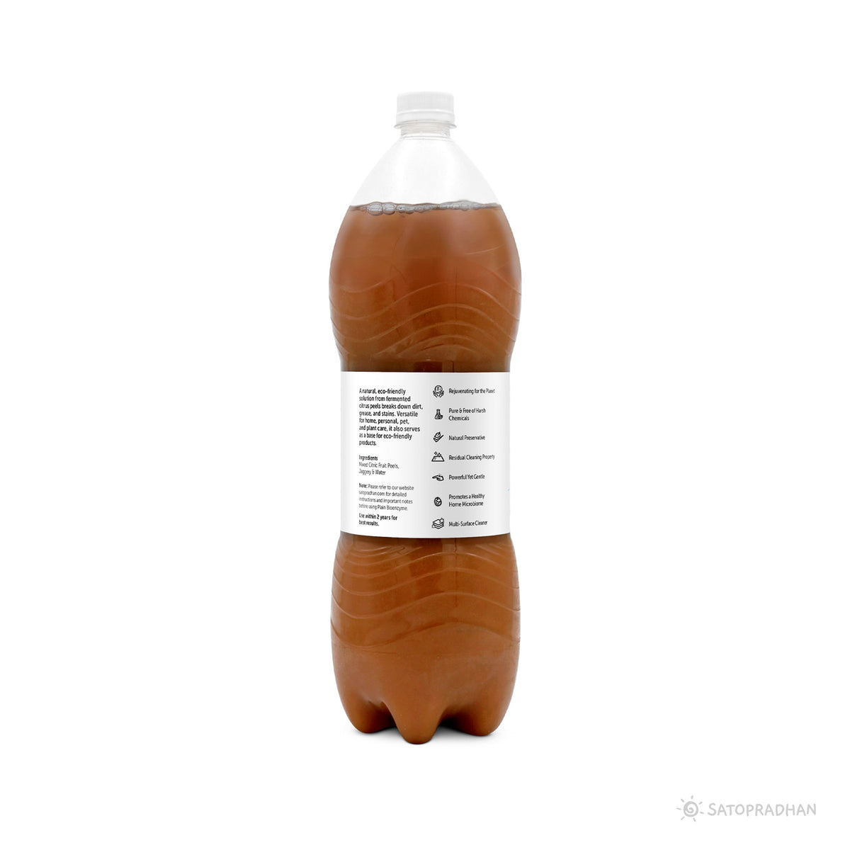 Plain Citric Bio Enzyme 750ml & 1.9L - Multipurpose organic, non-toxic cleaner for surfaces and glass, environmentally friendly disinfectant