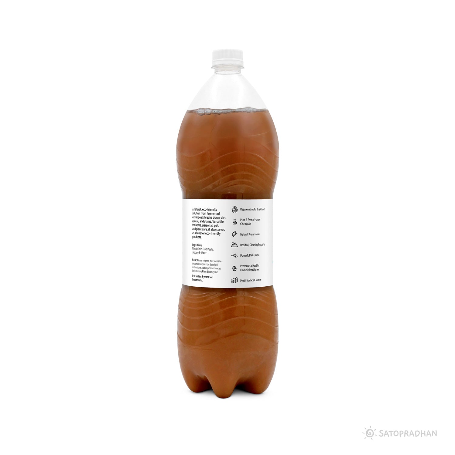 Plain Citric Bio Enzyme 750ml & 1.9L - Multipurpose organic, non-toxic cleaner for surfaces and glass, environmentally friendly disinfectant