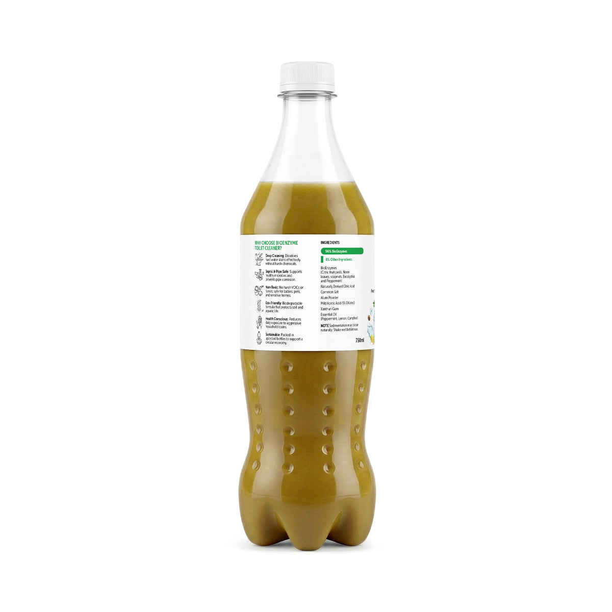 Natural Bioenzyme Toilet Cleaner 750ml/1.9L - Chemical-Free, Eco-Friendly & Septic-Safe Toilet Bowl Cleaner