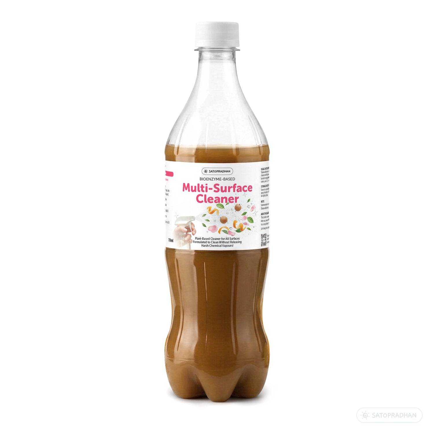 Plant-Based Multi-Surface Cleaner 750 ml - Bio-Enzyme All-Purpose Cleaning Spray - Chemical-Free Glass Cleaner