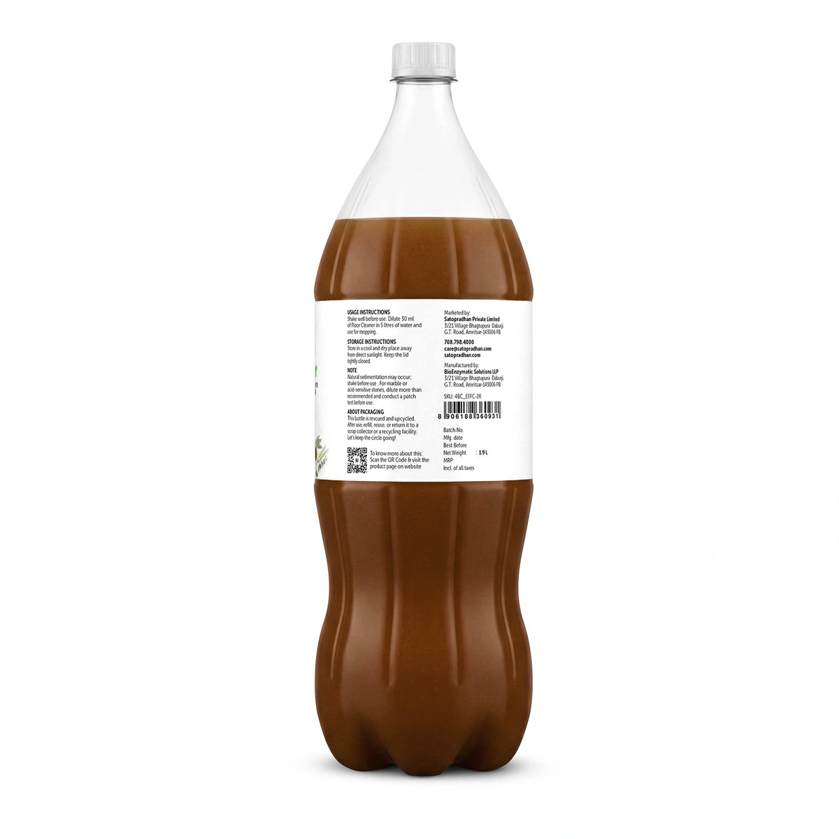 Natural Floor Cleaner Liquid 750ml/1.9L - Bio-Enzyme Based, Non-Toxic & Eco-Friendly - Safe for Kids & Pets - Floor Cleaner Concentrate