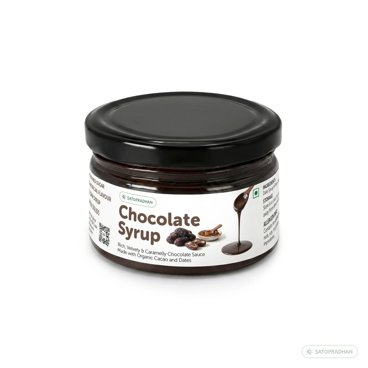 Organic Chocolate Syrup 200g | Date-Sweetened Chocolate Sauce with Real Cacao | No Refined Sugar, No Artificial Flavours