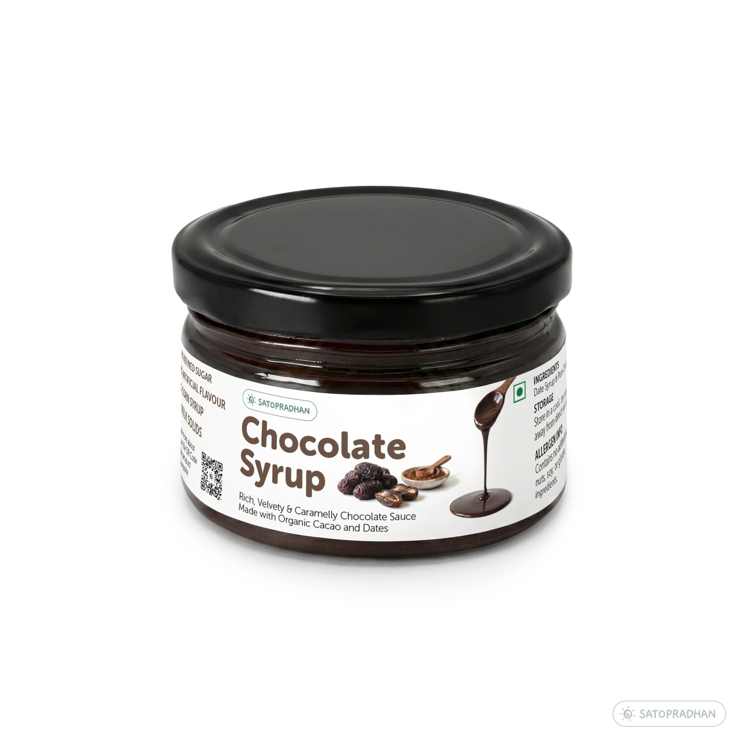 Organic Chocolate Syrup 200g | Date-Sweetened Chocolate Sauce with Real Cacao | No Refined Sugar, No Artificial Flavours