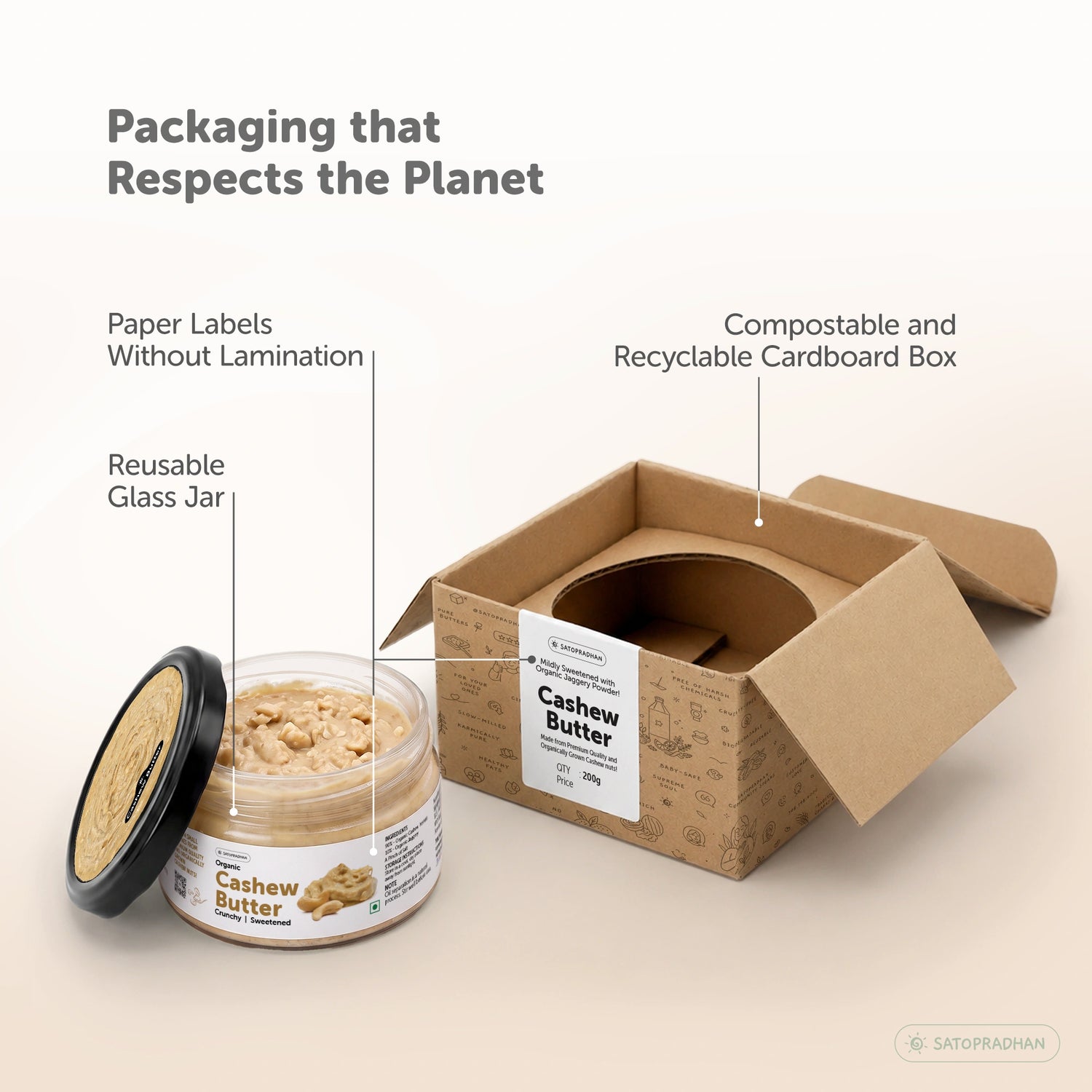 Organic Cashew Butter 200g - Creamy Nut Butter Spread