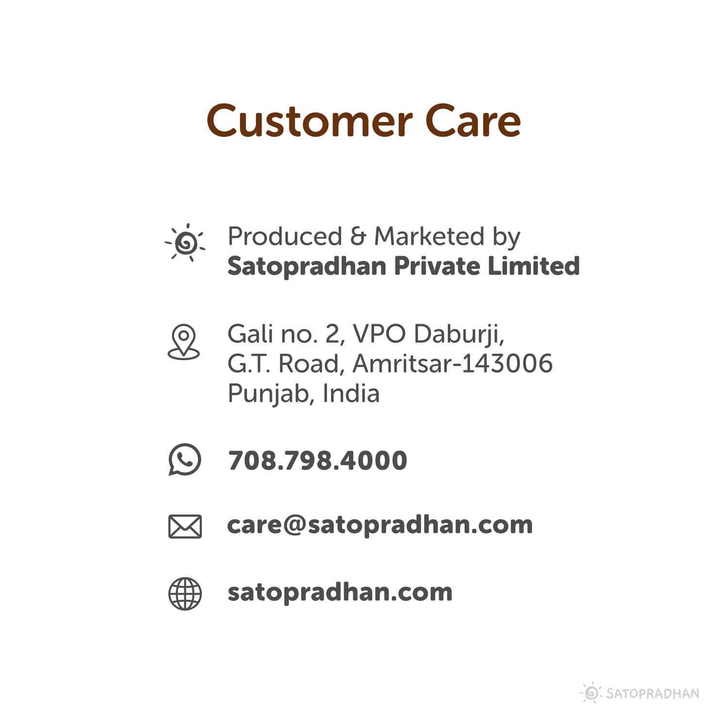 Customer care