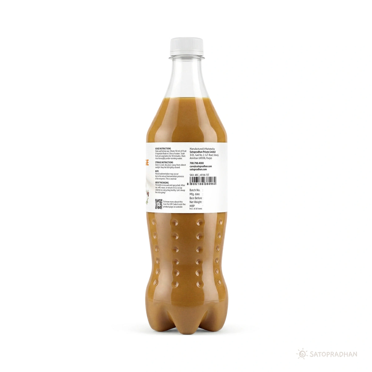 Natural Fruit & Vegetable Wash 750ml/1.9L - Bioenzyme Based Produce Cleaner - Chemical-Free Vegetable Wash Liquid Cleaner