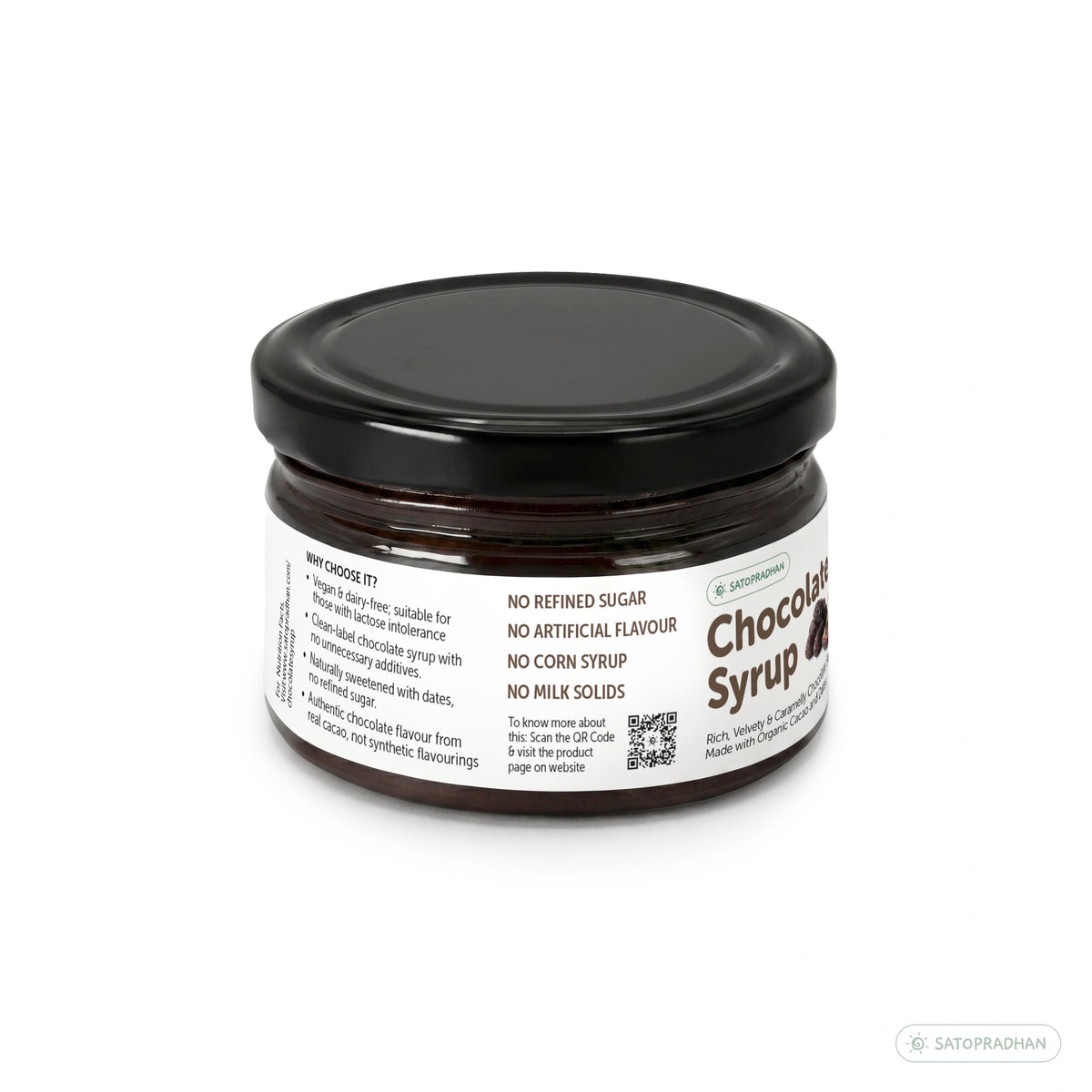 Organic Chocolate Syrup 200g | Date-Sweetened Chocolate Sauce with Real Cacao | No Refined Sugar, No Artificial Flavours