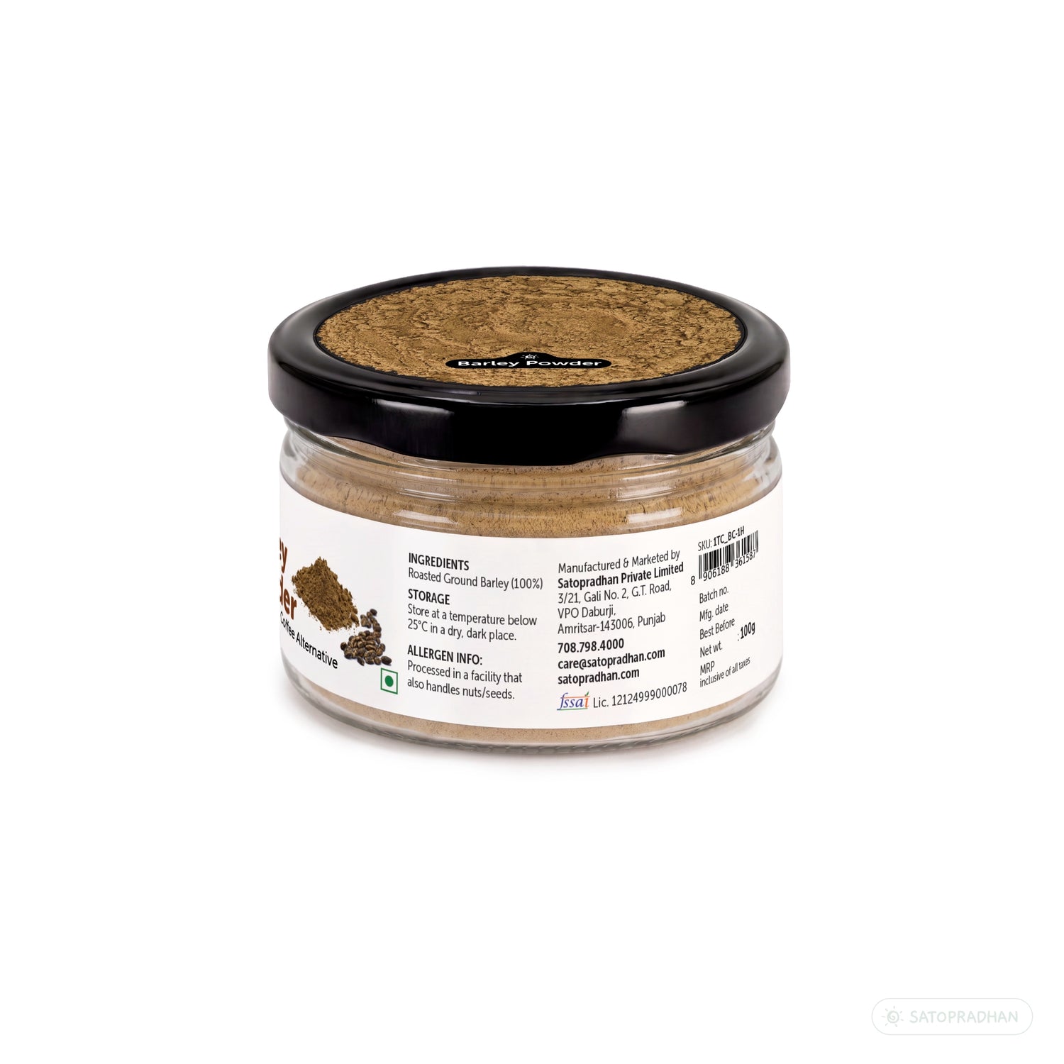 Barley Powder Right Label