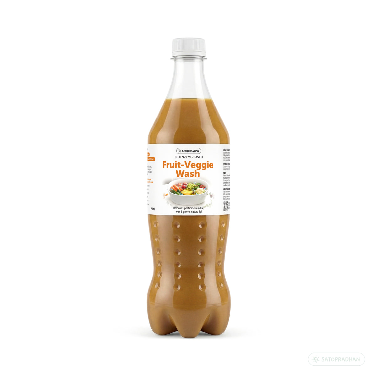 Natural Fruit & Vegetable Wash 750ml/1.9L - Bioenzyme-Based Produce Cleaner - Chemical-Free Vegetable Wash Liquid Cleaner