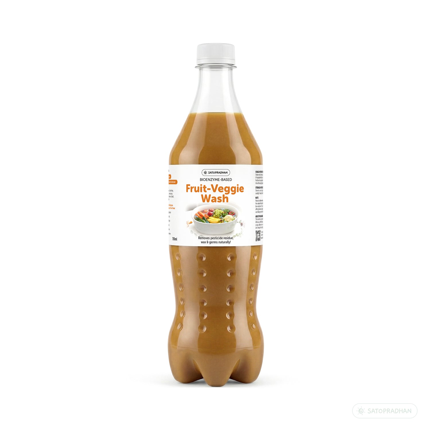 Natural Fruit & Vegetable Wash 750ml/1.9L - Bioenzyme-Based Produce Cleaner - Chemical-Free Vegetable Wash Liquid Cleaner