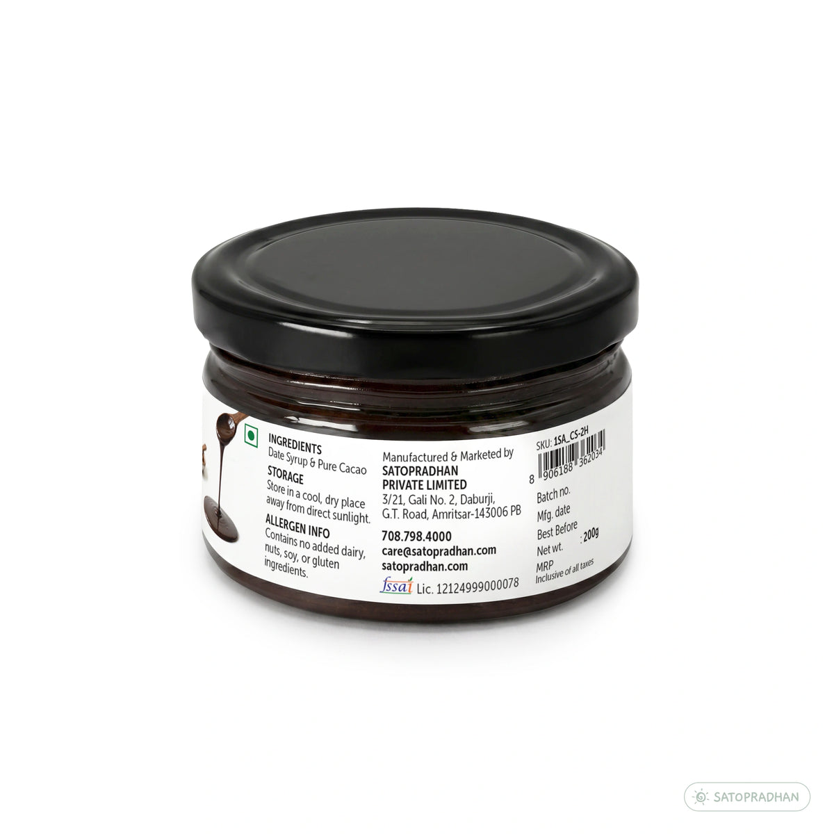 Organic Chocolate Syrup 200g | Date-Sweetened Chocolate Sauce with Real Cacao | No Refined Sugar, No Artificial Flavours