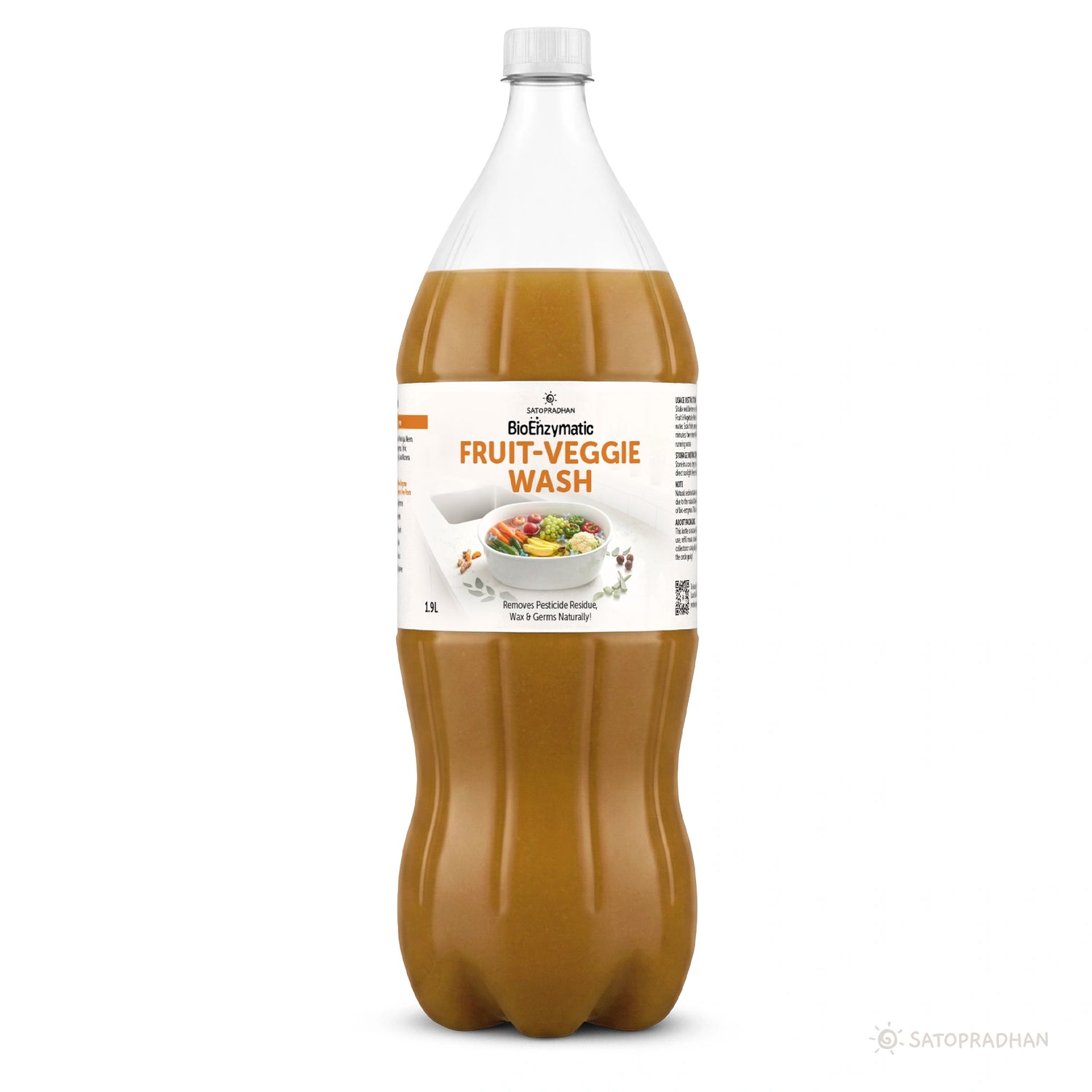 Natural Fruit & Vegetable Wash 750ml/1.9L - Bioenzyme Based Produce Cleaner - Chemical-Free Vegetable Wash Liquid Cleaner