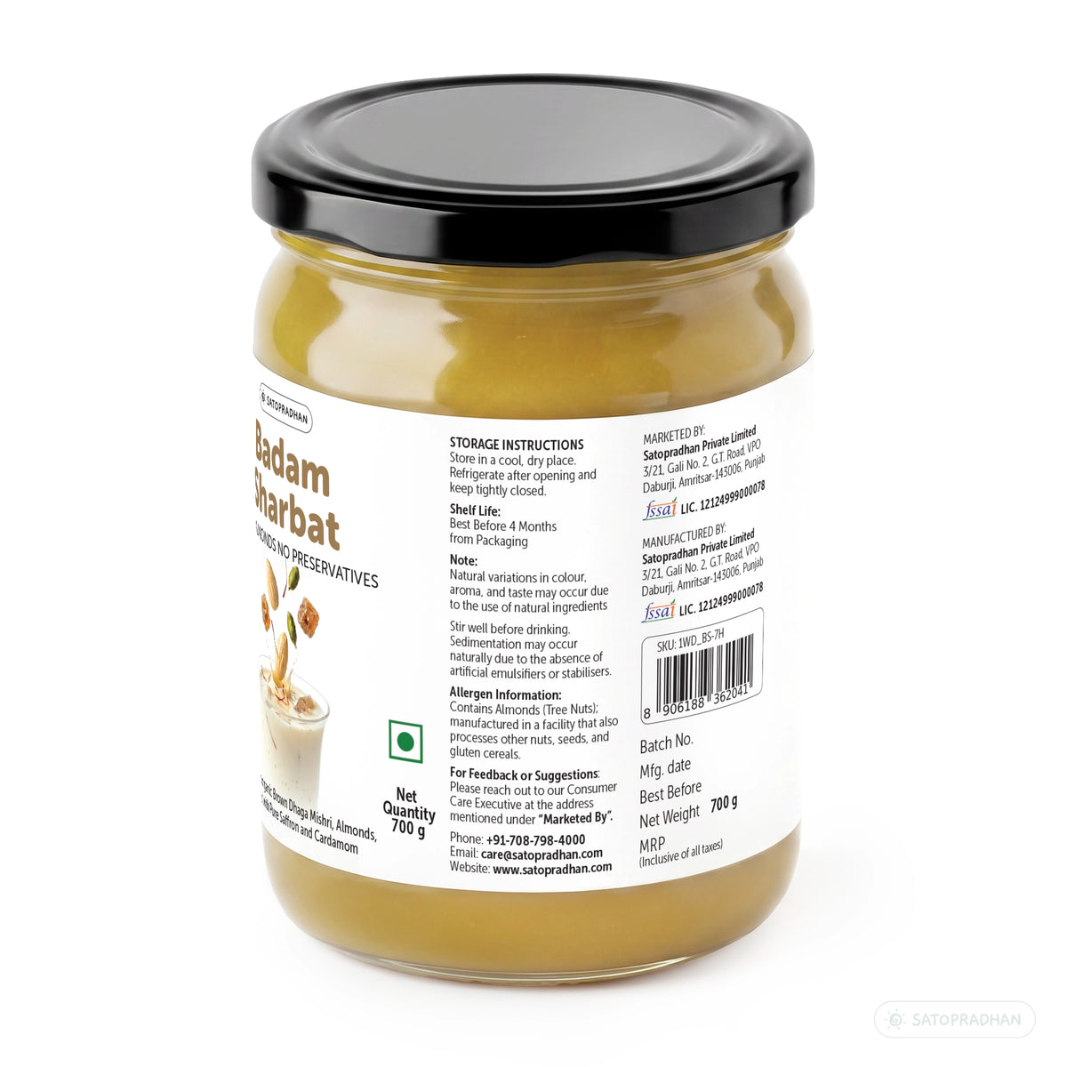 Badam Shabat Side Label