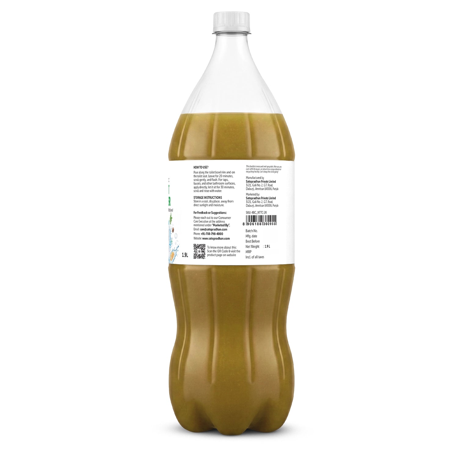 Natural Bioenzyme Toilet Cleaner 750ml/1.9L - Chemical-Free, Eco-Friendly & Septic-Safe Toilet Bowl Cleaner