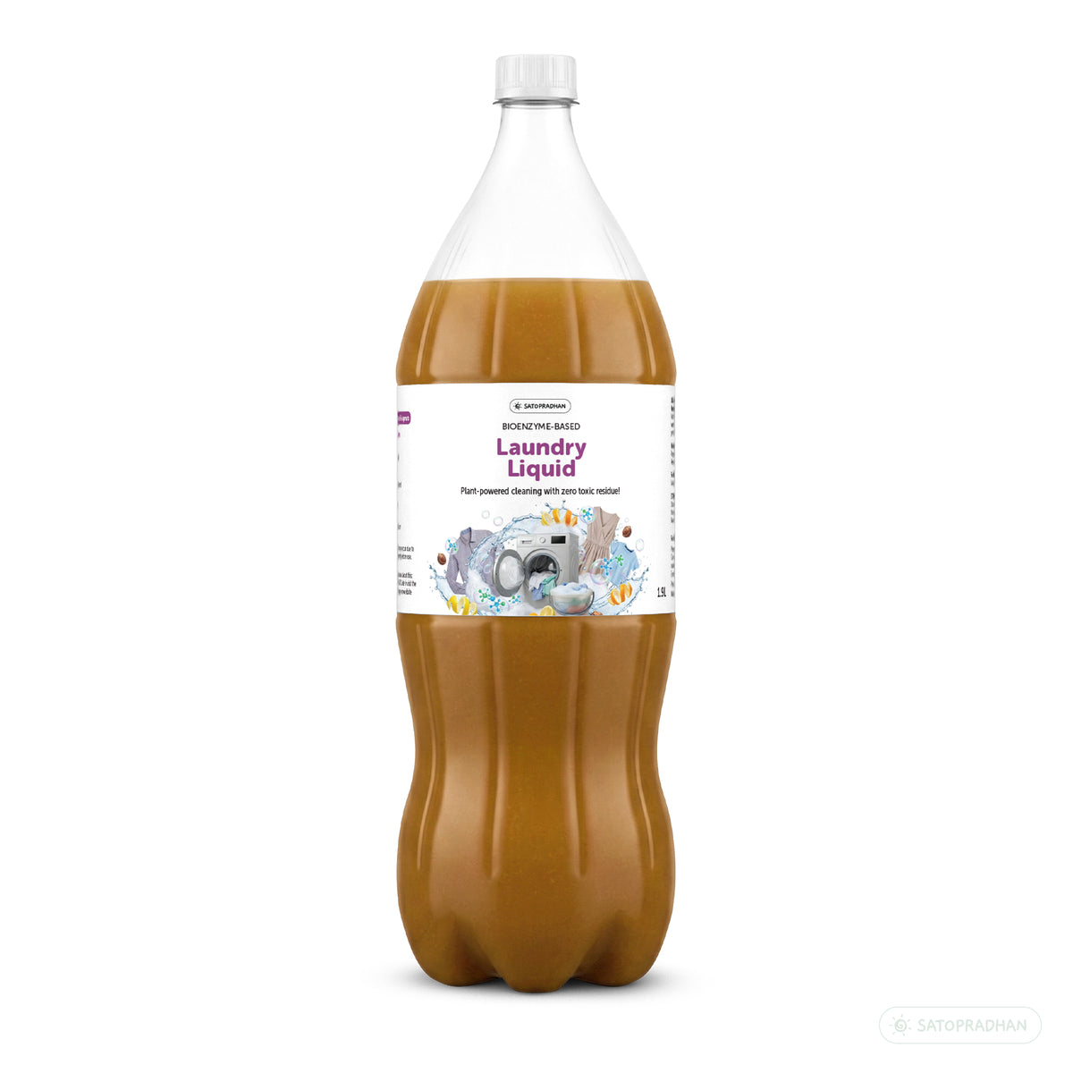Natural Laundry Liquid 750ml & 1.9L- Biodegradable Detergent with Enzymes - Baby Safe & Pet Safe - Babies & Newborns Laundry Detergent - Chemical-Free & Gentle Laundry Detergent - Synthetic Fragrance-Free & Toxin Free