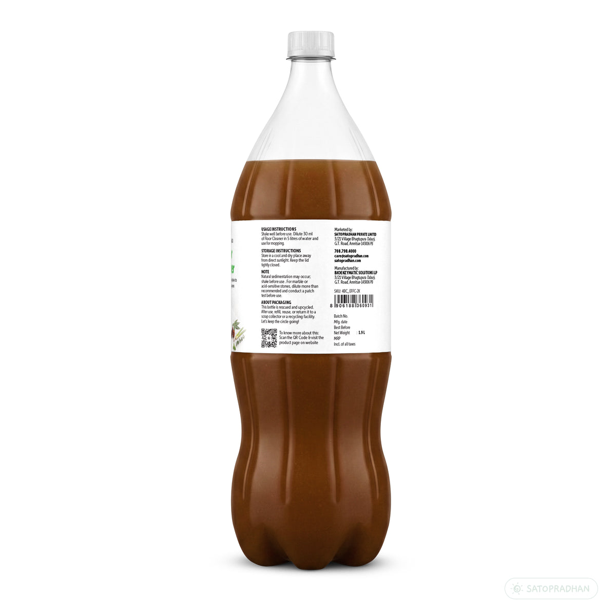 Eco Friendly Floor Cleaner 750ml & 1.9L - Herbal Bio Enzyme Floor Cleaner - Organic, Non-Toxic & Pet-Friendly - Eco Floor Cleaner - Plant-Based Surface Cleaner
